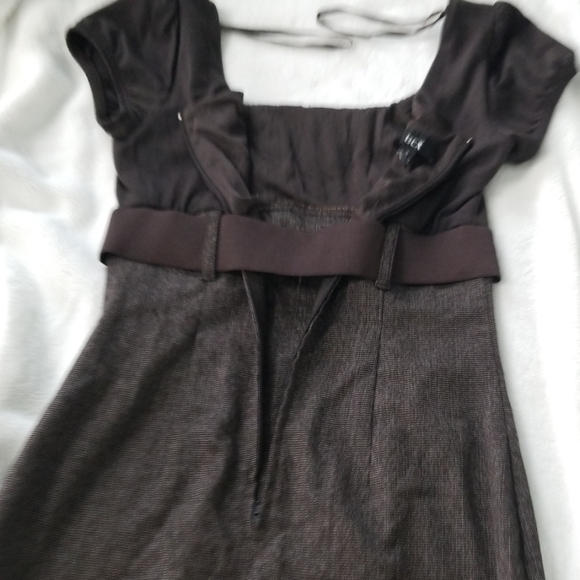 Juniors Brown Pencil Dress - Picture 5 of 7